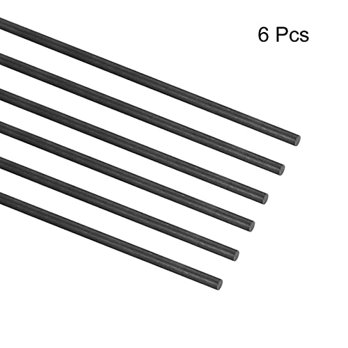 sourcing map Paket von 6 Kohlefaser Stab für RC Flugzeug DIY Rohr Quadcopter Arm 4mmx100mm