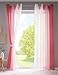 Produktbild 2er Pack Gardinen Vertikal Farbverlauf Druck Transparent »Modena« mit Ösen und Raffhalter, Vorhang, Dekoschal HxB 145x140 cm Rosatöne, 10000183