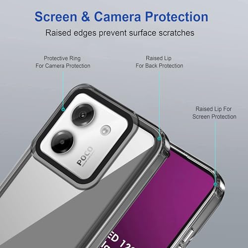 Image of Zapcase Back Case Cover for Poco M7 Pro 5G | Compatible for Poco M7 Pro 5G Back Cover | Case Cover with Camera Protection | (TPU + PC | Translucent Black)