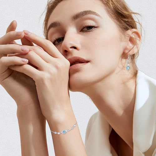 Infinity Bracelets for Women 925 Sterling Silver Adjustable Link Bracelet Birthstone Jewelry Gifts for Her3