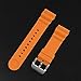 Produktbild AGEGIERA Uhrenteile Fluorkautschukarmband Wasserdicht 20-22 mm Shark Marking Hohe Flexibilität Thunfisch 003 Uhrenzubehör 20 mm Orange Stahlschnalle