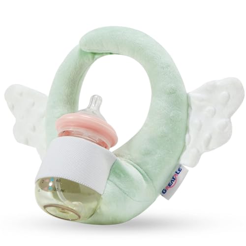 Image of GREATALE Baby Bottle Holder, Feeding Pillow for Newborns, Hands Free Bottle Holder for Baby, Portable Nursing Support Cushion, Infant Bottle Propper with Adjustable Waist Strap (Mint Green)
