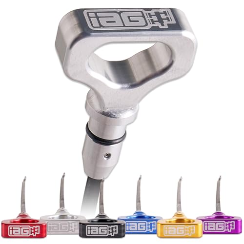 IAG Anodized Oil Dipstick for Subaru WRX 2002-05, Impreza 93-06, Silver