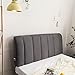 TFBH Housse De Tête De Lit en Velours De Daim Couverture De Tête De Lit Moderne Couvre De Chevet Épaissir Queen King Double Protection du Dossier pour La Décoration De La Chambre,Grey-Length:180CM