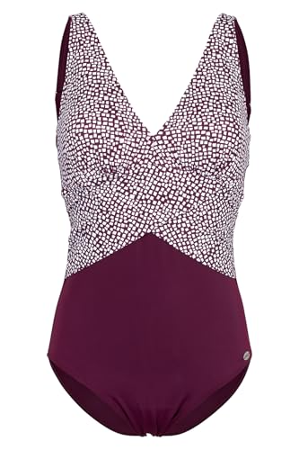 fahsy Fashy Badeanzug Damen Traje de baño de una Sola Pieza, Burdeos, 48 / C Mujeres