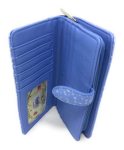 Shag Wear True North Polar Bear Wallet for Women and Teen Girls Vegan Faux Leather Blue Large 7"4