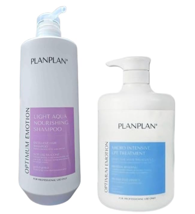 PLANPLAN Light Aqua Nourishing Shampoo & Plan Plan Micro Intensive LPT treatment1000ml / 33.81 fl oz. ea
