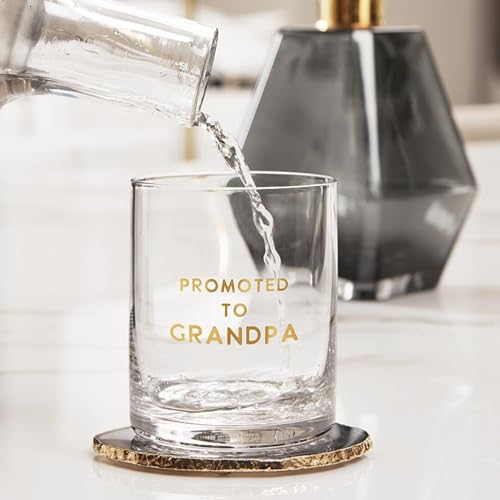 Stephan Baby New Baby Gifts for Adults Whiskey Glass - Gift Boxed Double Old Fashioned Tumbler, 14-Ounce, Promoted To Grandpa by Stephan Baby - Image 4