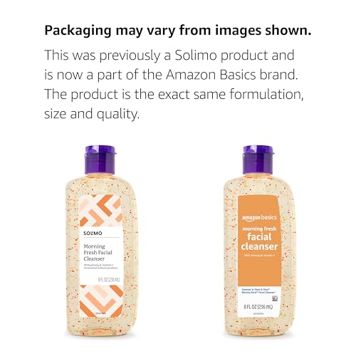 Amazon Brand - Solimo Morning Fresh Facial Cleanser with Ginseng and Vitamin C, 8 fl oz