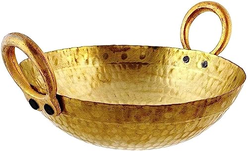 Comparison: Best Dishwasher For Indian Cooking 10 Golden Drops Indian Traditional Kitchen Cooking Utensil Brass Regular Cooking Wok Capacity 1 Liter Karahi/Kadai Pots & Pan