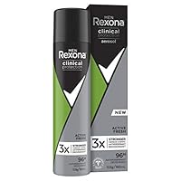 Rexona Men Active Fresh Clinical Protection Antiperspirant Deodorant Aerosol Spray, 180ml