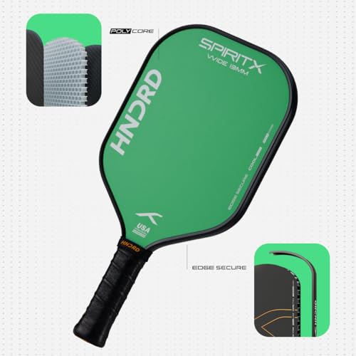 Image of Hundred Spirit X Pop - Pickleball Paddle | 13mm Core | Wide Body Power Paddle | Enhanced Sweet Spot | Ideal for Beginners & Intermediate Players | Free Paddle Bag