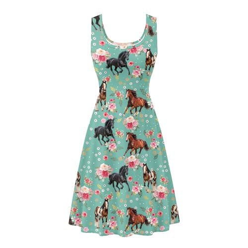 Image of TOADDITDO Womens Summer Sleeveless Tank Dress with 2 Side Pockets XS-4XL Plus Size