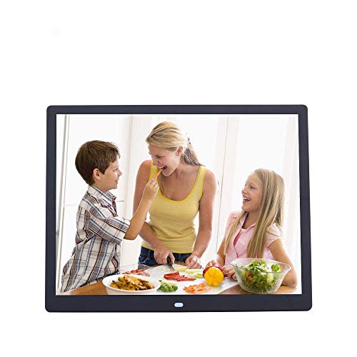 Keke Clothing Store 15-inch Digital Photo Frame Electronic Photo Frame Ultra-Narrow Incline Support 1080P Wall-Mounted Advertising Machine(Black) (Color : Black)