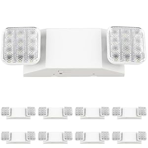 Sunco 8 Pack LED Emergency Lights, Commercial Lighting for Business, Power Outages, Offices, with Backup Battery (90 Minutes), Wall Mount, Hard Wired, 120-277V, Fire Resistant (94V-0) UL