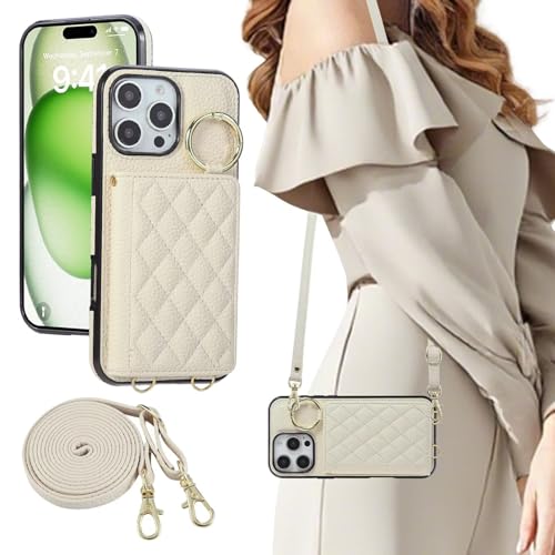 HAOFUGUI �Ή� Samsung Galaxy S25 FE ���z�^�P�[�X, �J�[�h���[ �V�����_�[�X�g���b�v�t�� �X�^���h�@�\ �����O�z���_�[ PU���U�[ TPU �ϏՌ� �N���X�{�f�B�J�o�[ Case Cover-�x�[�W��