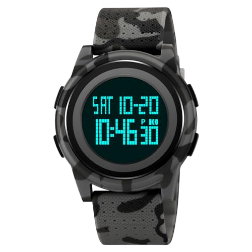 CARLIEN Multifunctional Student Watch Leisure Sports Watch Student Electronic Watch Time, Date, Alarm, Stopwatch, Luminous Display, 12/24 Hour Mode, TPU Strap4