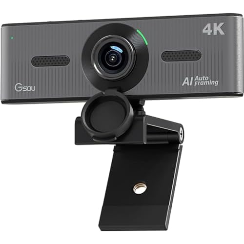 Gsou Wireless Webcam with Auto Privacy Cover,Half-Day Use,Manual Focus Ring