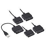 2 Pack 1.8M/6 Feet PS2 Controller Extension Cable and 1 USB 2.0 Controller Gamepad Adapter Converter...