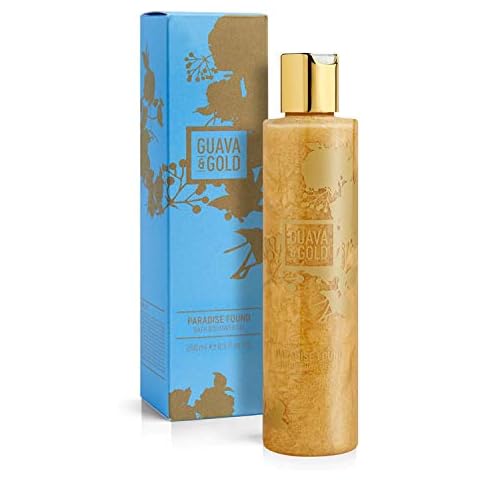 Guava & Gold Paradise Found Bath & Shower Gel | For Silky Smooth Skin | Luxurious Fine Fragrance and Gold Sparkles | Suitable for Vegans | 250ml Cover