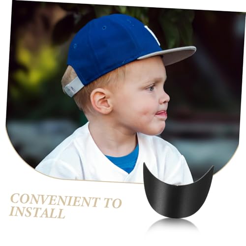 20pcs Baseball Cap Brim Inserts Flexible Plastic Hat Shaper for Boy Girl Breathable Material for Comfortable Fit Sun Protection Shape Retention for Outdoor Activities Black4