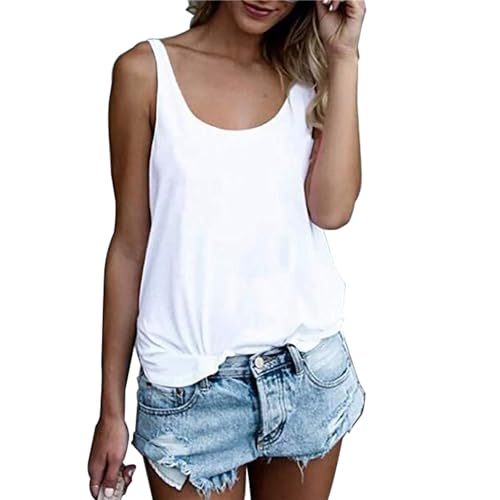 OMSJ Women Shirts Sleeveless Summer Tunic Loose Fit Tank Tops