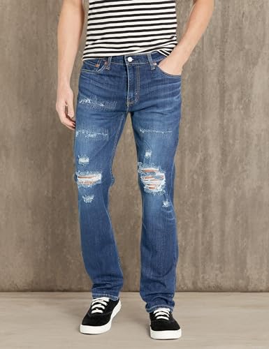 Image of Levi's Men's 511 Slim Fit Jeans (Regular and Big & Tall), Myers Dust-Destructed-Advanced Stretch, 36W x 29L