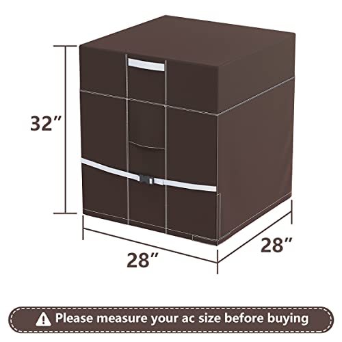 BJADE’s Abdeckung für Zentral- Klimaanlage, wasserdichte Winterabdeckungen für AC- Einheiten mit Netz- Lüftungsschlitz, quadratisch (71 x 71 x 81 cm (L x B x H)-2
