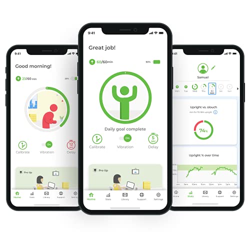 Upright GO 2 Posture Trainer and Corrector for Back Strapless, Discreet and Easy to Use Complete with App and Training Plan Back Health Benefits and Confidence Builder