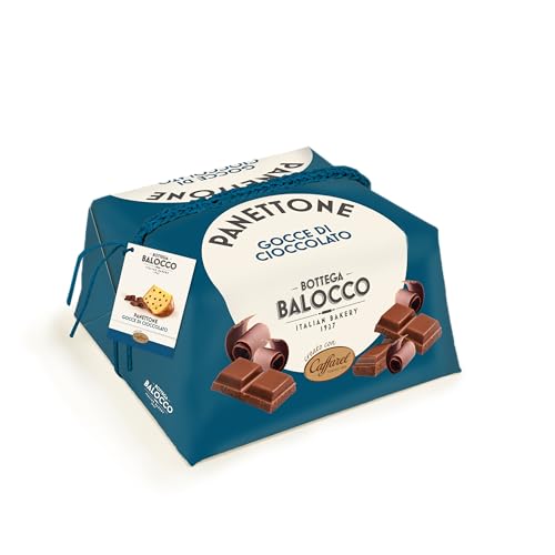 Panettone con Gocce di Cioccolato 750g - Incartato a Mano - Realizzato in collaborazione con Caffarel- Made in Italy