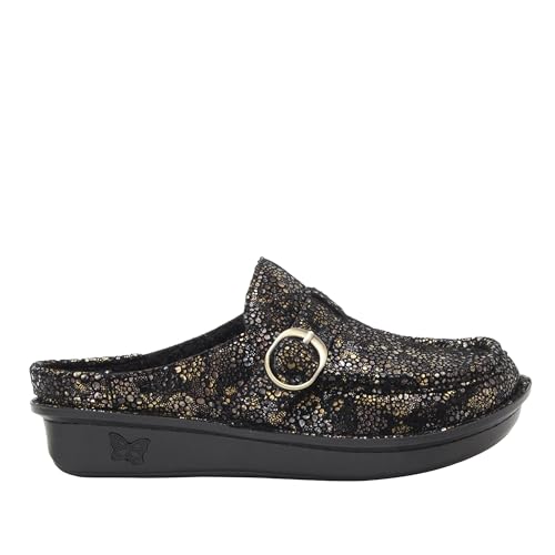 Image of Alegria Women's Brigid Leather Moc Toe Open Back Clog with Heel Cup | Casual Shoes