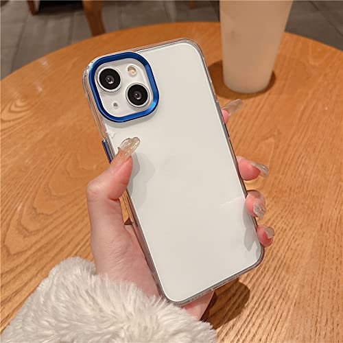 Coque transparente iPhone 13 Pro Max anti-rayures à bords souples marine