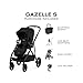 Cybex Gazelle S All-in-One Toddler and Baby Stroller with Over 20 Modular Configurations, Ergonomic Near-Flat Recline, Shopper Basket, and Compact Fold, Moon Black, Black Frame