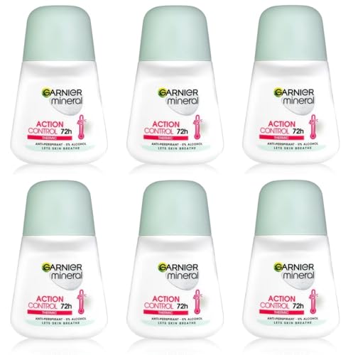(Pack de 6) Garnier Action Control Thermic 72h Anti-perspirant Roll On 6 x 50 ml