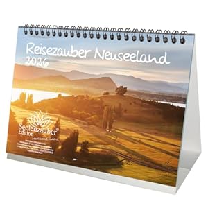 Reisezauber Neuseeland DIN A5 Tischkalender für 2026 Urlaub Wellington Auckland Kiwi - Seelenzauber