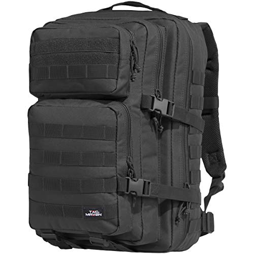 Grand sac à dos TAC MAVEN Assault Noir imperméable pour homme et femme