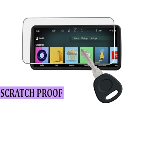 Image of ( 4 PACK ) Screen Protector For NEW TATA PUNCH EV 2026 FACELIFT / 10.25 INCH INFOTAINMENT + DIGITAL STEERING + AC PANEL + GEAR KNOB PROTECTOR /EMPOWERED / EMPOWERED+S punch ev 2026 Car Accessories [Not Tempered Glass]