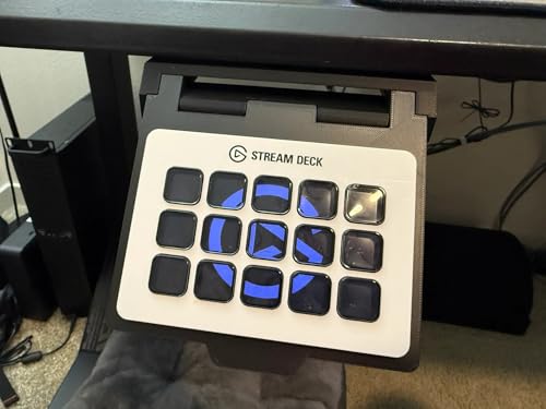 Sliding Clamp Desk Bucket Mount, Button Box Desk Holder, Compatible with Multi Stream Deck Series, Streaming Tools for Streamers, PC Gaming Gear for Gamers (Compatible with Stream Deck 15K Mk2)