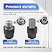 Pleoos Air Conditioning Valve Core Kit for R12 or R134a | Teflon Seal Refrigeration A/C Air Conditioning Service Valve Car & HVAC AC Charging Port Seal Caps Kit (A/C System Cap & Valve Seal Kits)