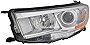 For Toyota Highlander Headlight Lamp 2014 2015 2016 Halogen Chrome Trim Driver Left Side