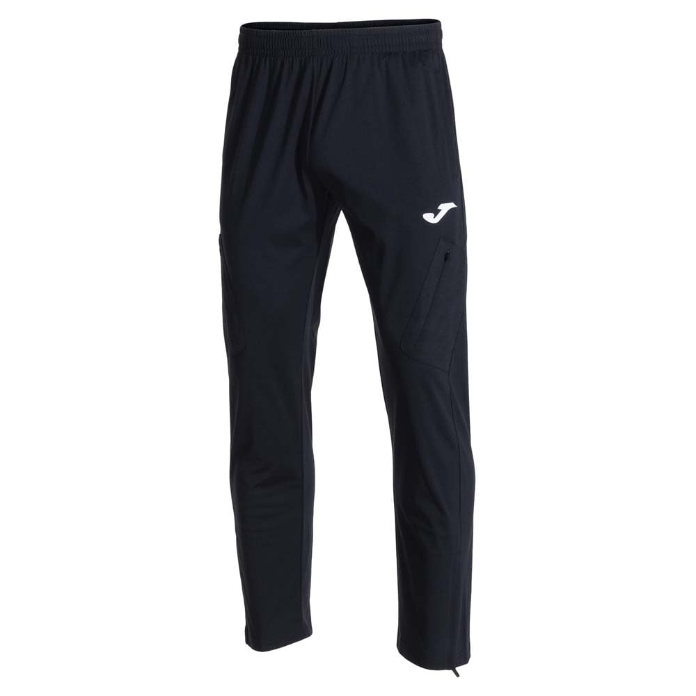Joma Pantalón de Chándal Niño, 4XS-3XS, Deporte, Running y Colegio, Resistente con Bolsillos de Cremallera y Cintura Ajustable, Record III Black