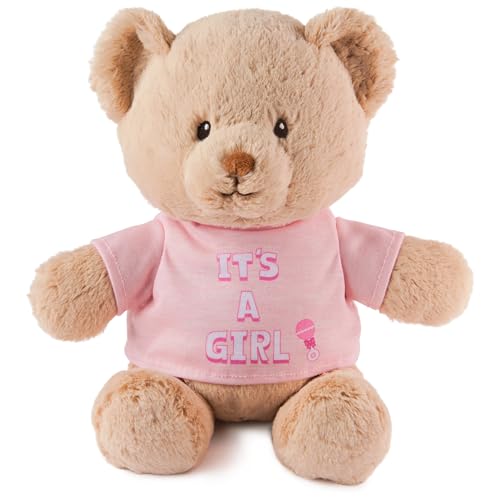 GUND “It's a Girl” Sustainable Message Bear with Pink T-Shirt, Te...