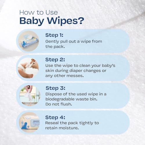 Image of Maate Baby Wipes | Soothing & Hypoallergenic | Infused With Plant Squalane, Tamanu Oil & Aloe Vera | Moisturizing & Hydrating | Wipe for Baby's | Paraben & Sulphate Free (pack of 1, 4 wipes)