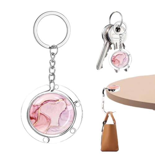 LACHT Supports De Sac À Main De Table - Version Améliorée - Avec Porte-Clés - Antidérapants - Pliable - Pour Sacs À Main Dans Le Bureau, Le Restaurant,...