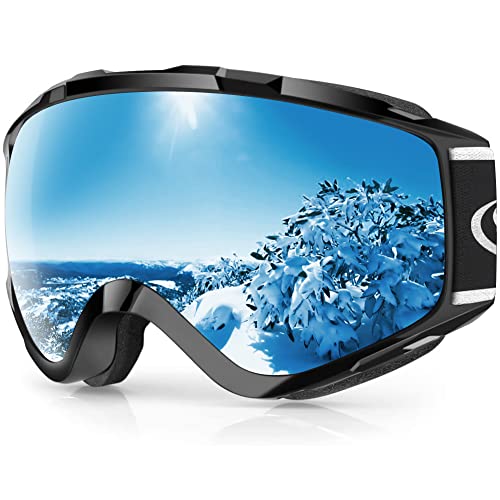 Findway Gafas de Esquí, Máscara Gafas Esqui Snowboard Nieve Espejo para Hombre Mujer Adultos Juventud Jóvenes OTG Compatible con Casco,Anti Niebla 100% Protección UV Gafas de Ventisca Cover