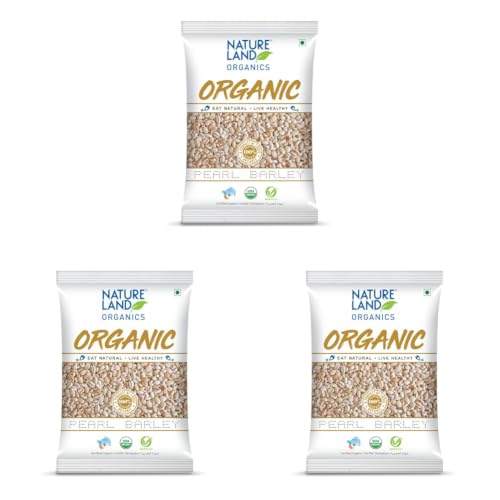 Image of Natureland Organics Pearl Barley 500 Gm (Pack of 15) - Organic Barley