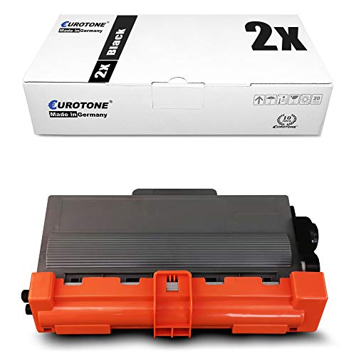 Cartouche de toner TN3380 noir Eurotone lot de 2 pour Brother DCP 8110 DN