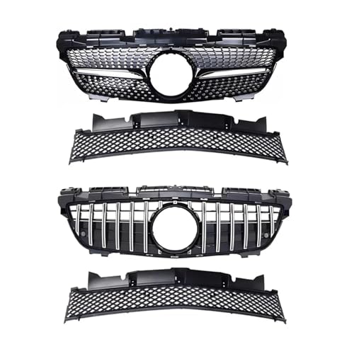 Grille de pare-chocs diamantée style GT argenté pour SLK R172