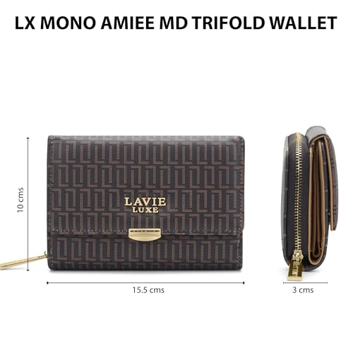 Image of Lavie Luxe Women's Lucie Emboss Medium Trifold Wallet | Gift for Women