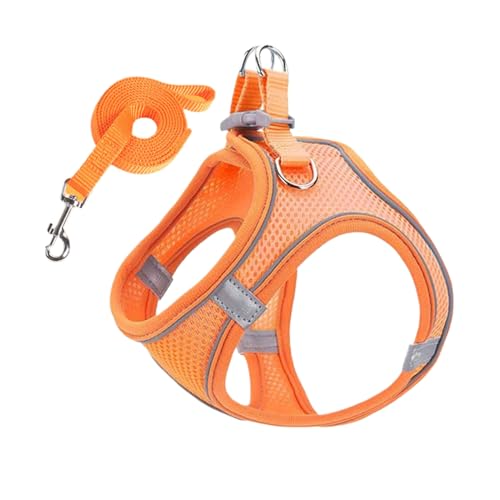 Kanoauo Juego De Arnés Y Correa para Perros - Ajustable para Perros Medianos Y Pequeños con Correas | Arnés Antifugas para Cachorros y Gatos con Correas Reflectantes para Senderismo Camping